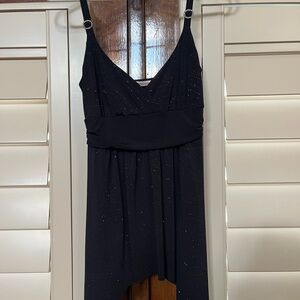 Black Sparkle Sleeveless Shirt